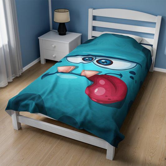 Hibbo Velveteen Plush Blanket :: Monster Family collection
