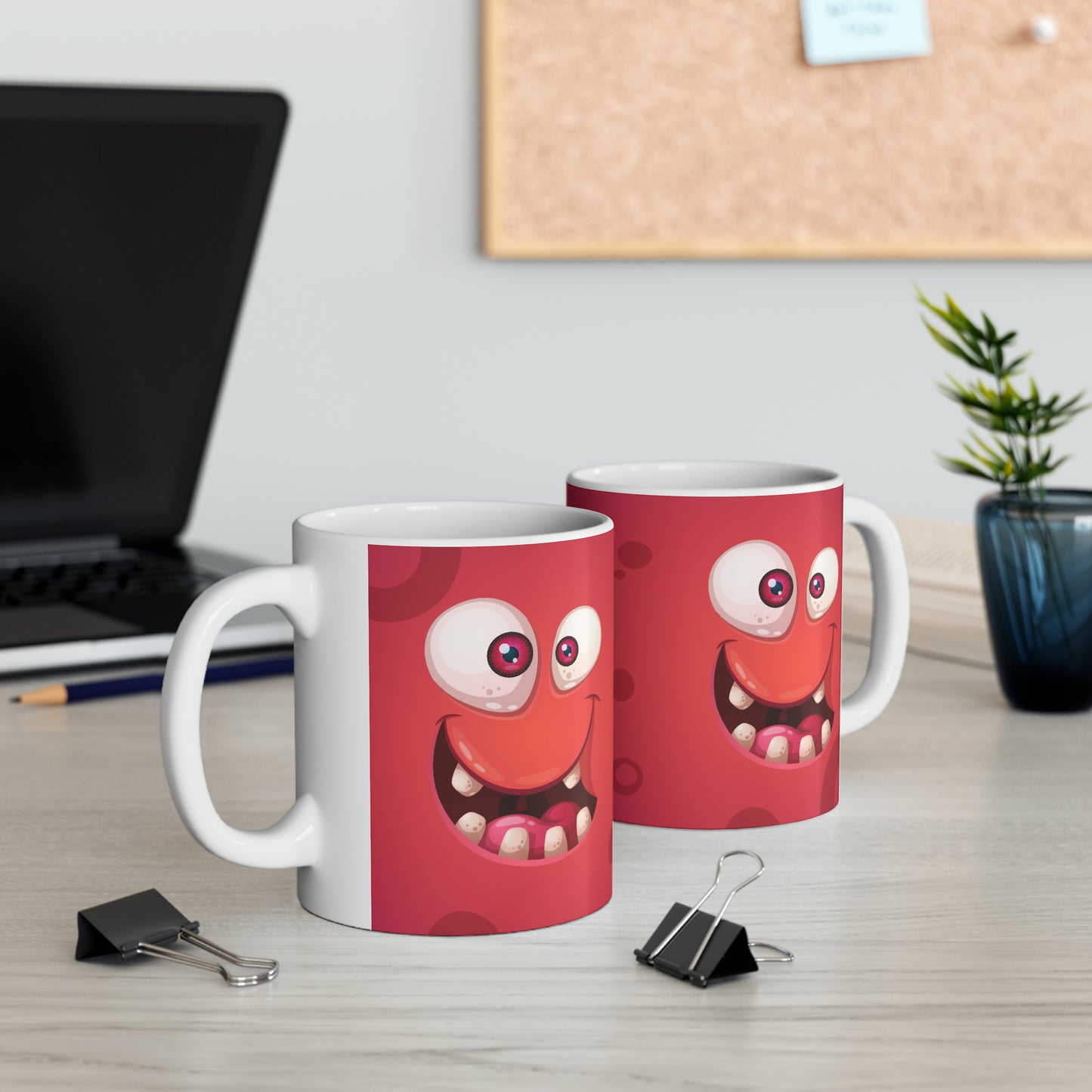 Edvard Ceramic Mug, 11oz :: Monster Family collection