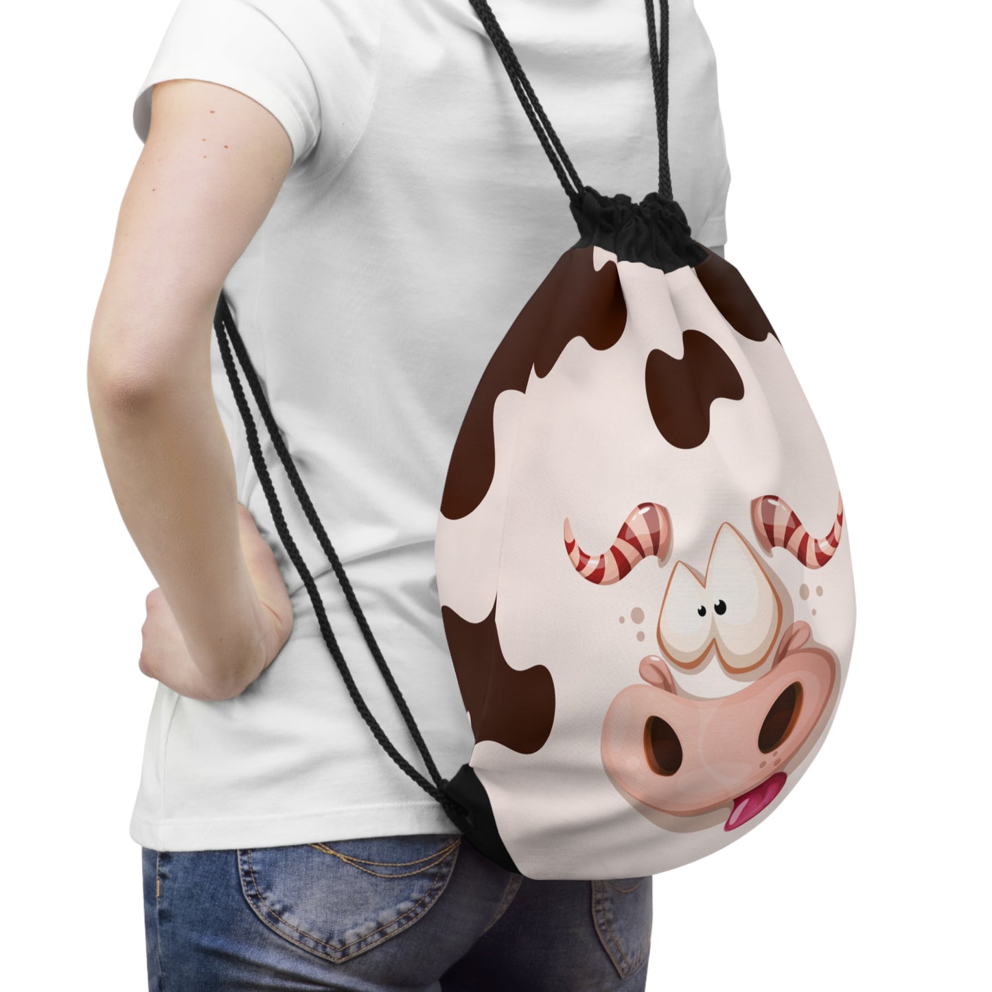 Moo Drawstring Bag :: Monster Family collection