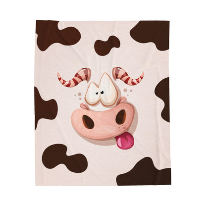 Moo Velveteen Plush Blanket :: Monster Family collection