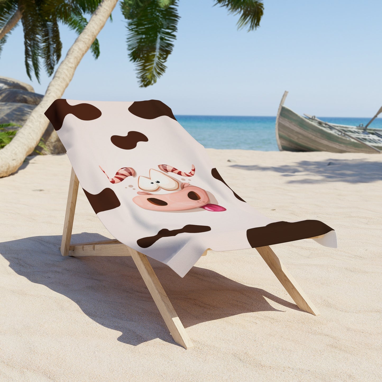 Moo Beach Towel :: Monster Family collection