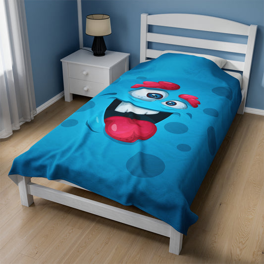 Chorky Velveteen Plush Blanket :: Monster Family collection